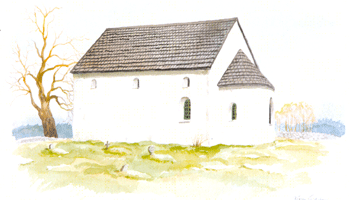 Akvarell The yonger Church